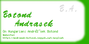 botond andrasek business card